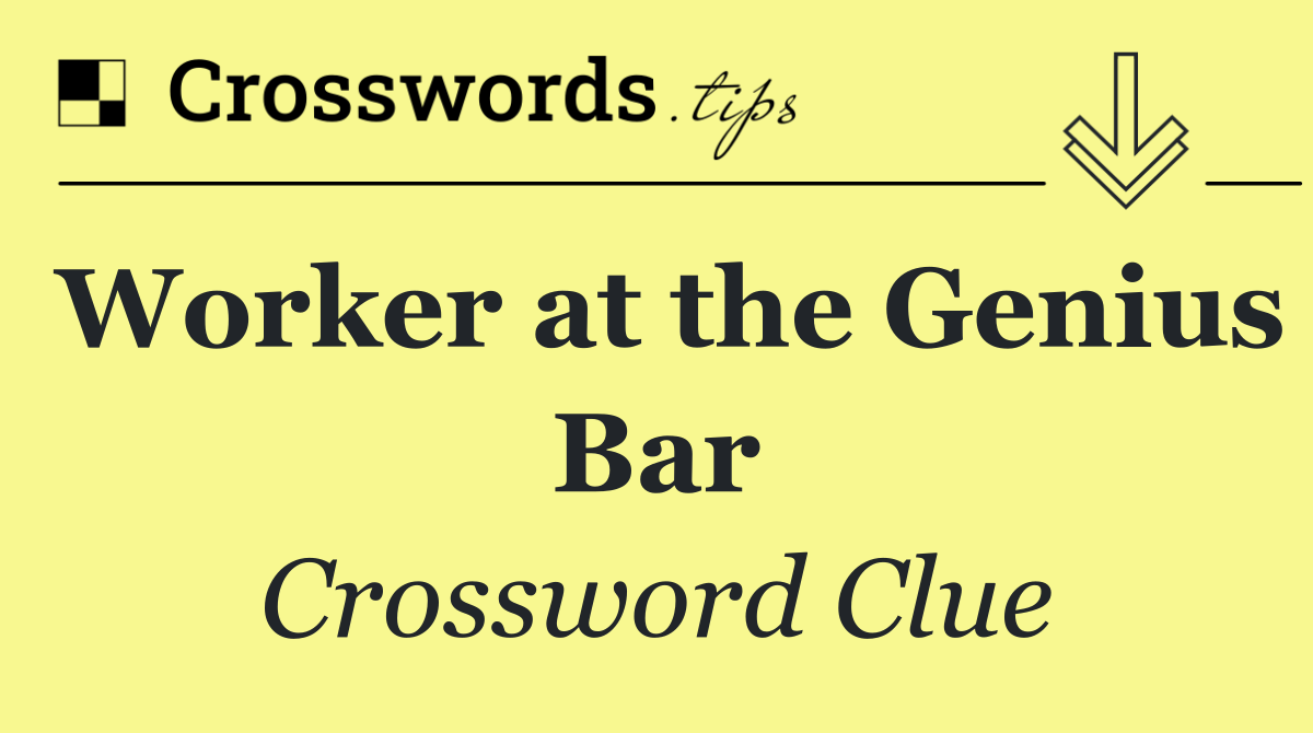 Worker at the Genius Bar