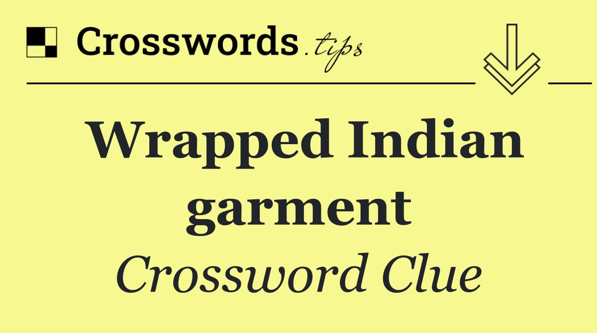 Wrapped Indian garment