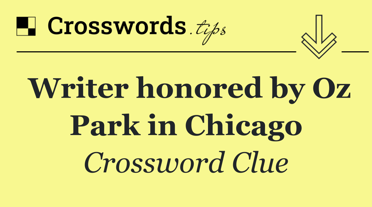 Writer honored by Oz Park in Chicago