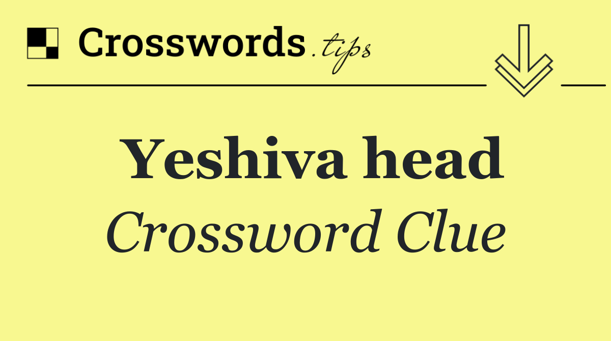 Yeshiva head