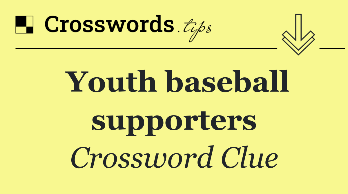 Youth baseball supporters