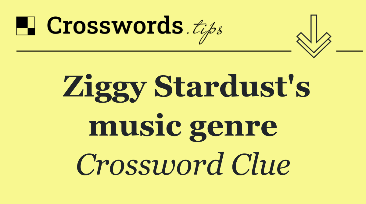 Ziggy Stardust's music genre