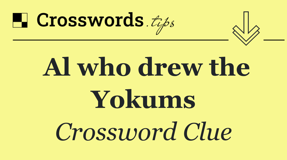 Al who drew the Yokums