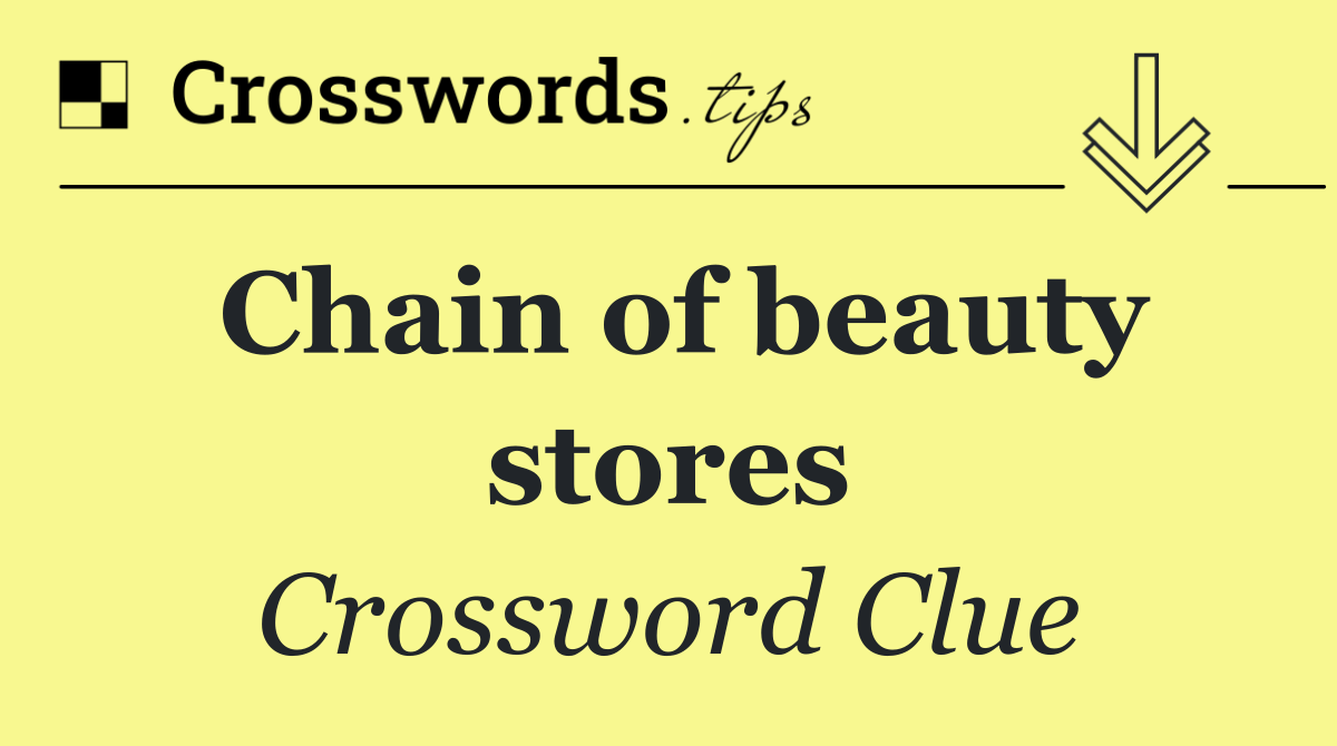 Chain of beauty stores