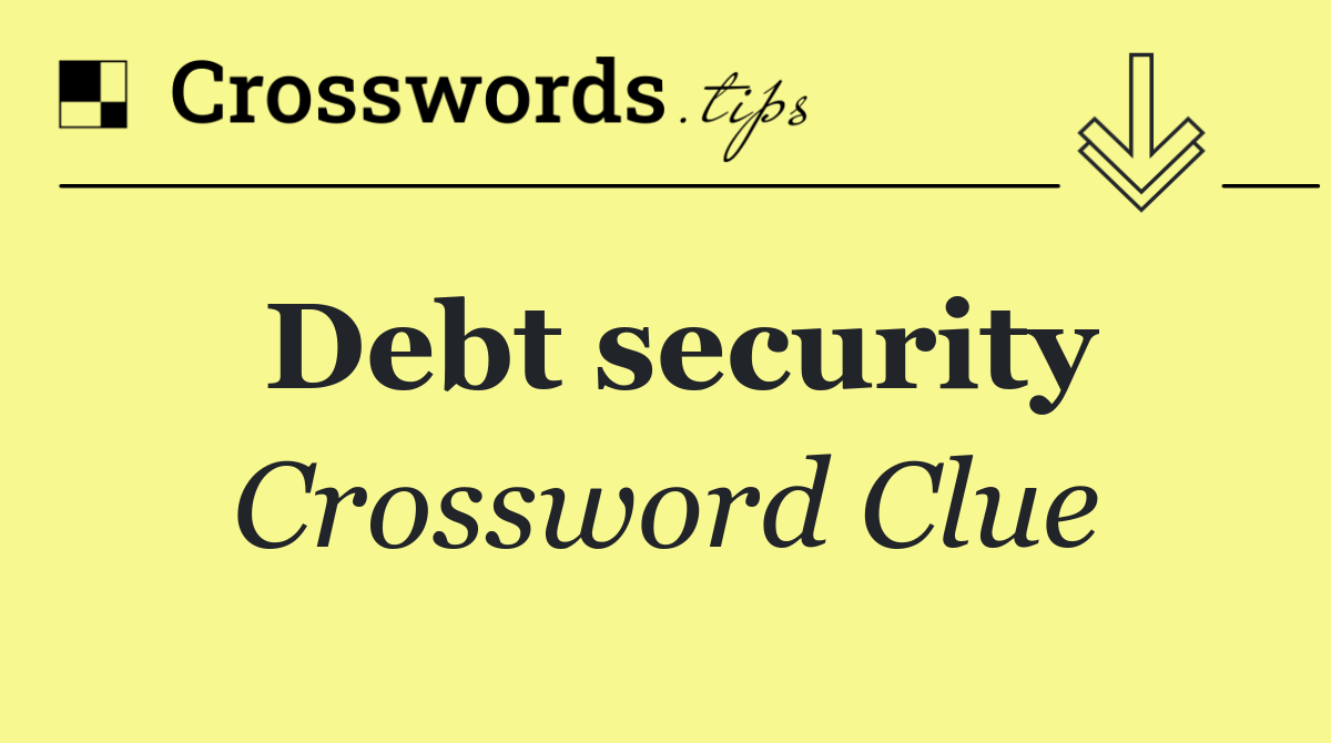 Debt security