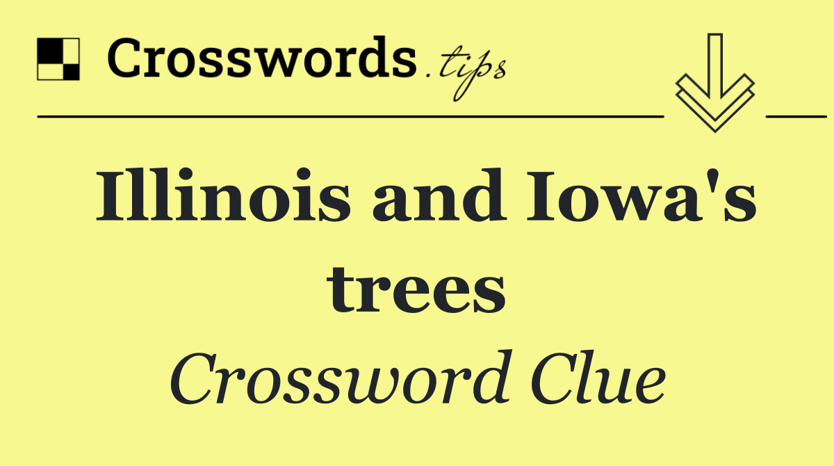 Illinois and Iowa's trees