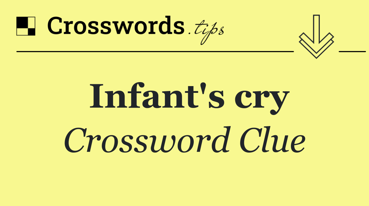 Infant's cry