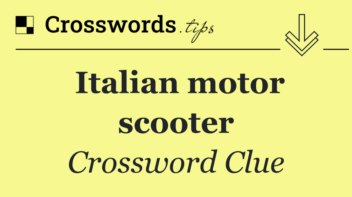 Italian motor scooter