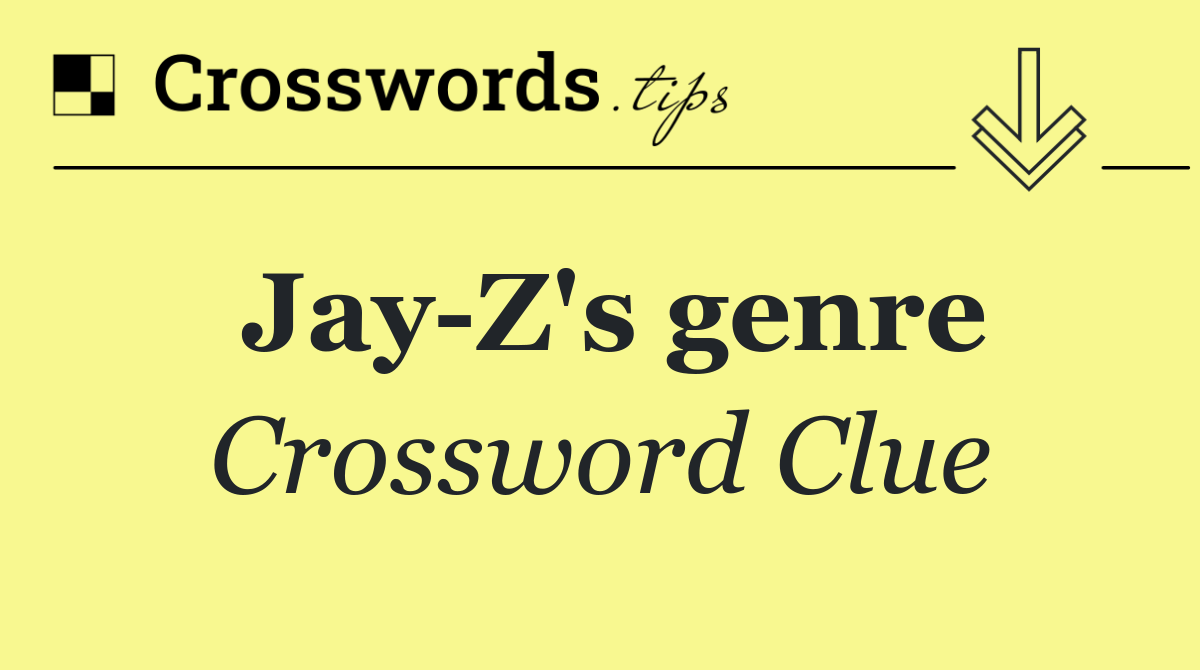 Jay Z's genre