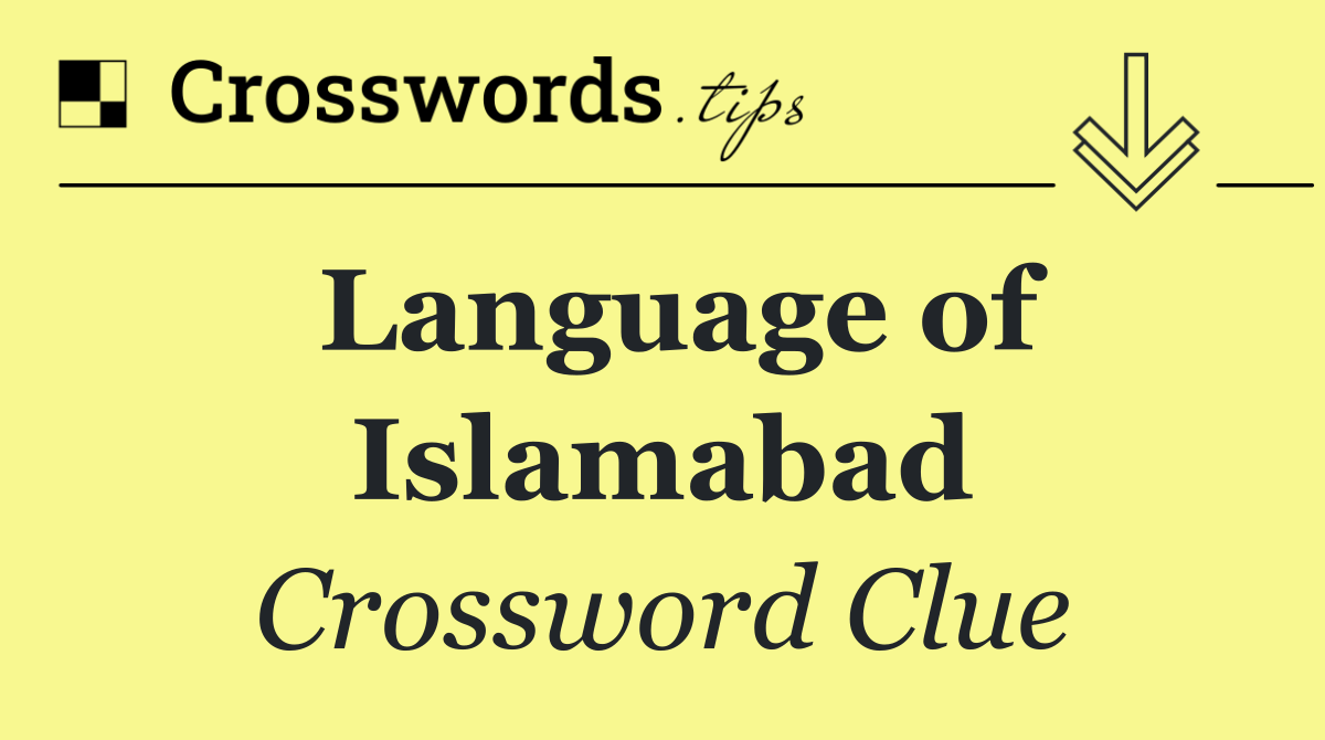 Language of Islamabad