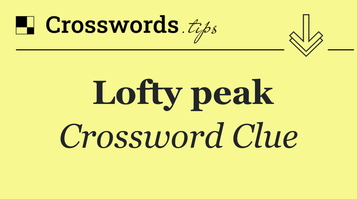 Lofty peak