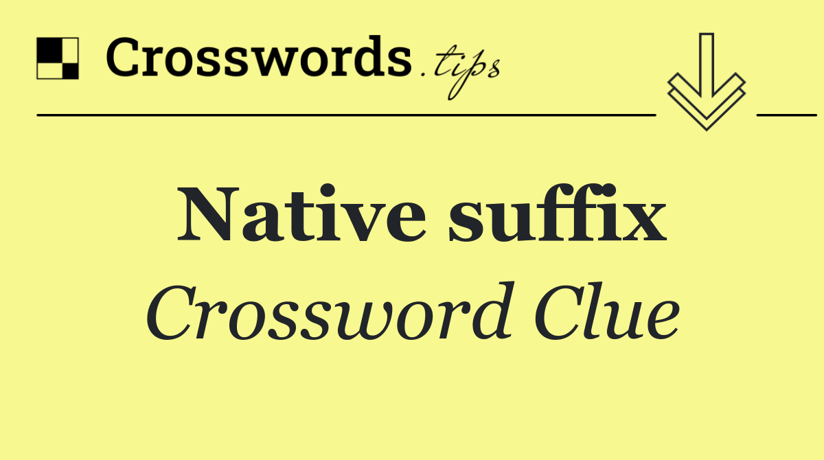 Native suffix