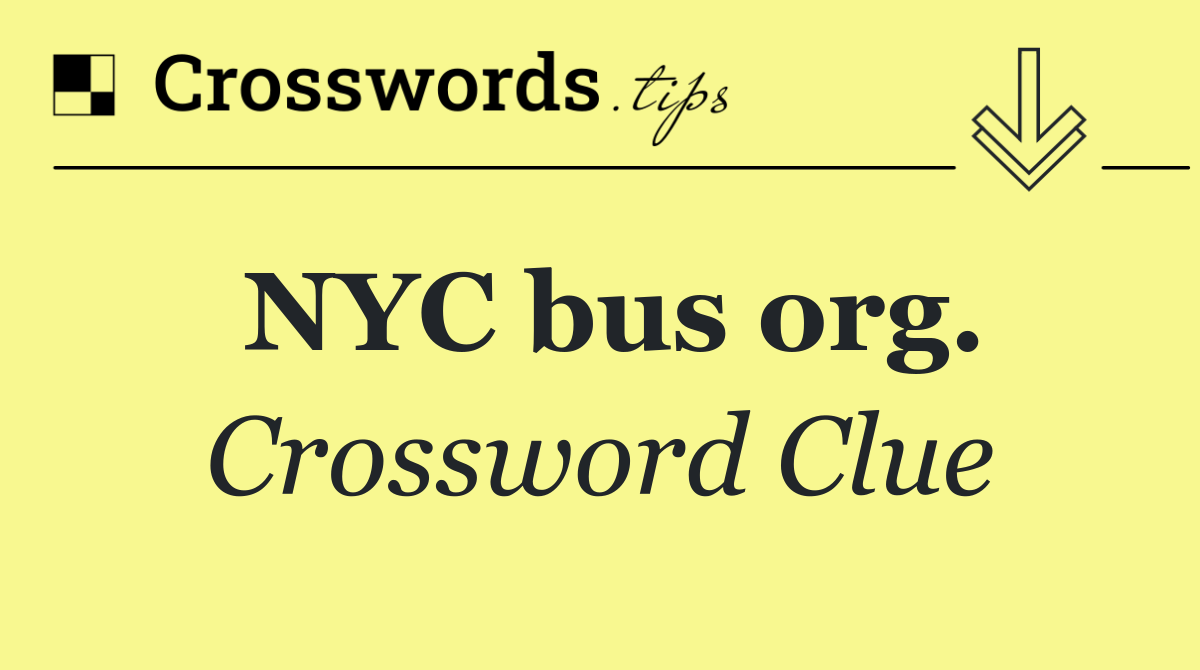 NYC bus org.