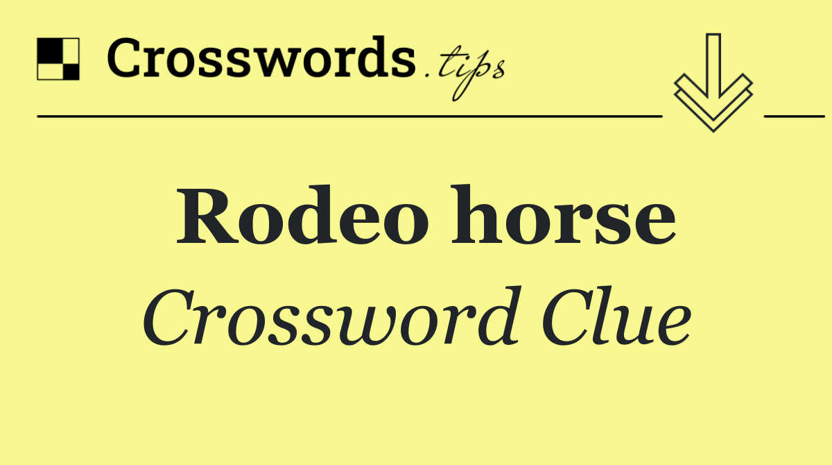 Rodeo horse