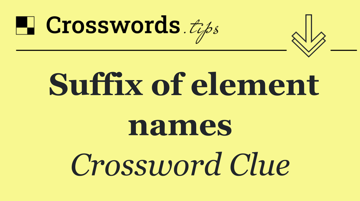 Suffix of element names