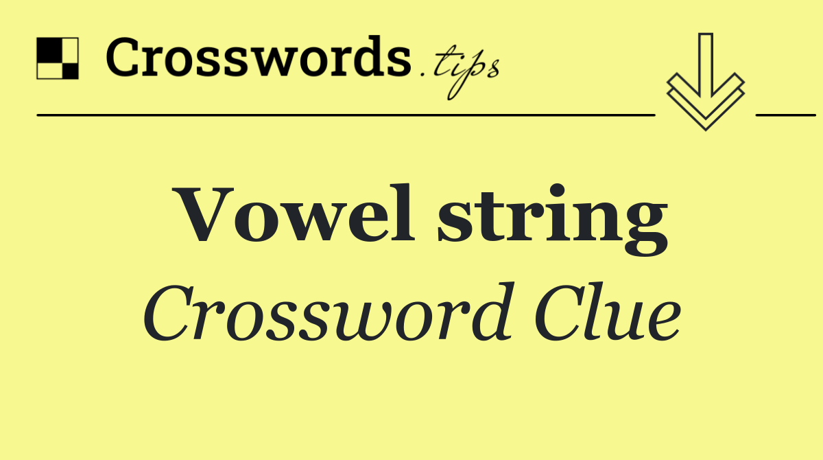 Vowel string