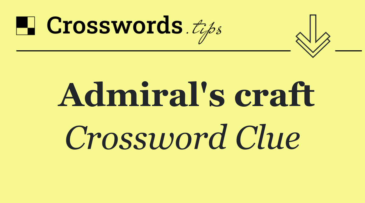 Admiral's craft