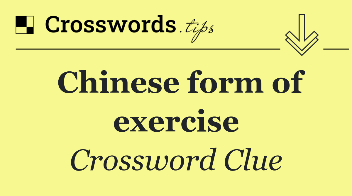 Chinese form of exercise