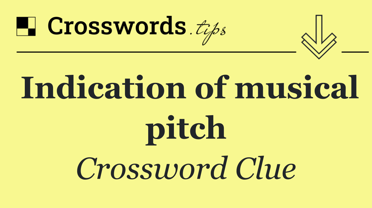 Indication of musical pitch