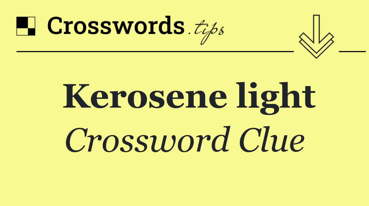 Kerosene light