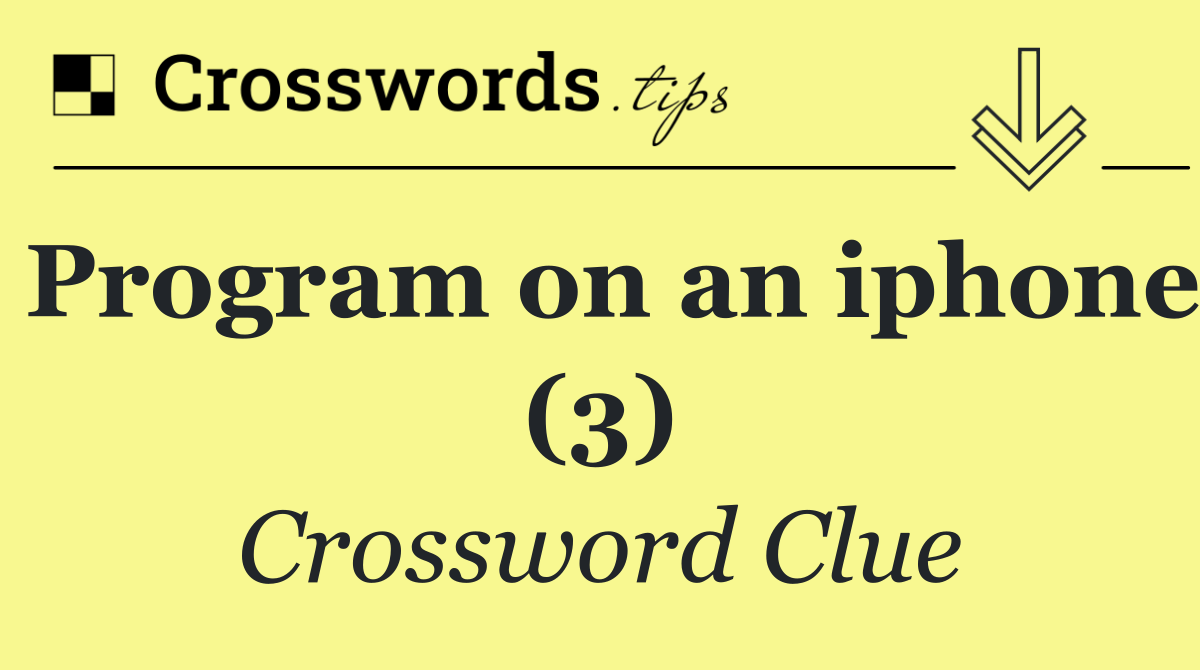 Program on an iphone (3)