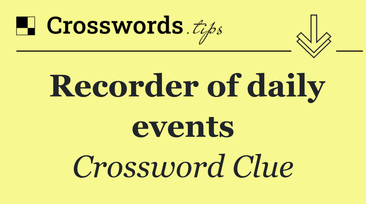 Recorder of daily events