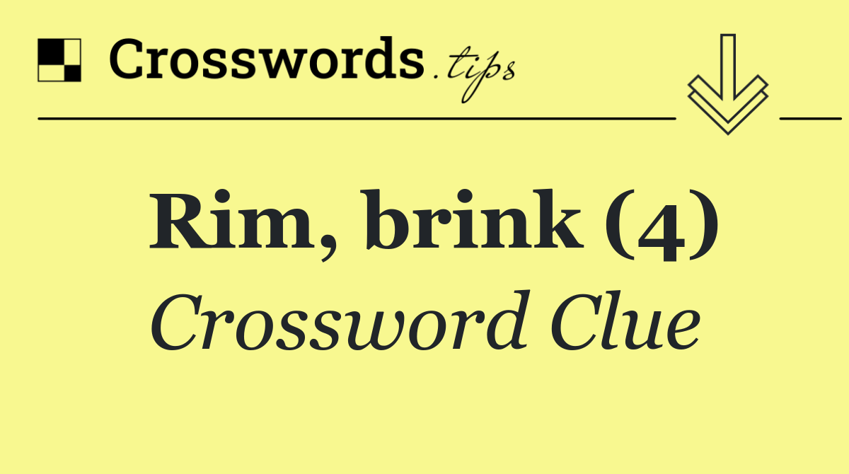 Rim, brink (4)