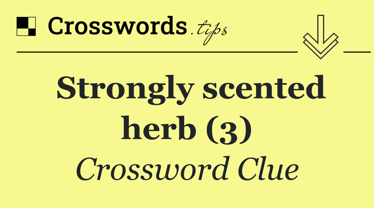 Strongly scented herb (3)