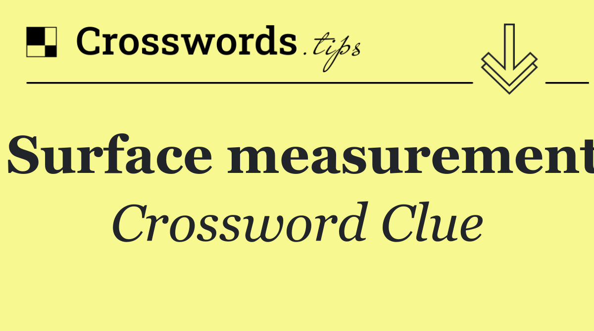 Surface measurement