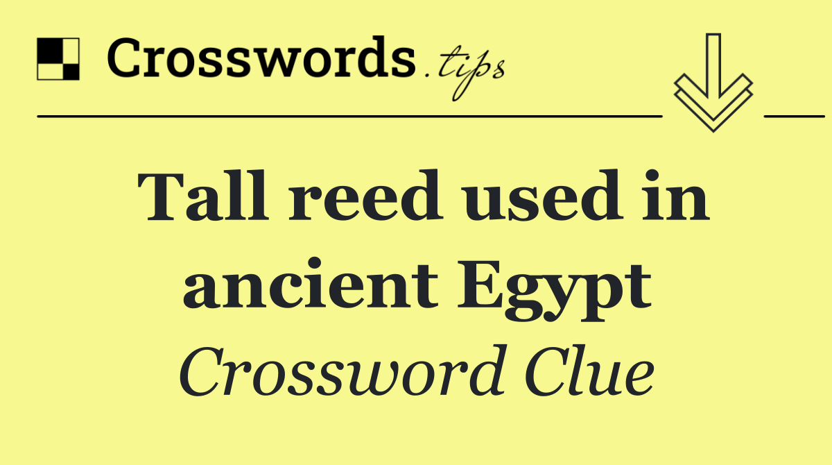 Tall reed used in ancient Egypt