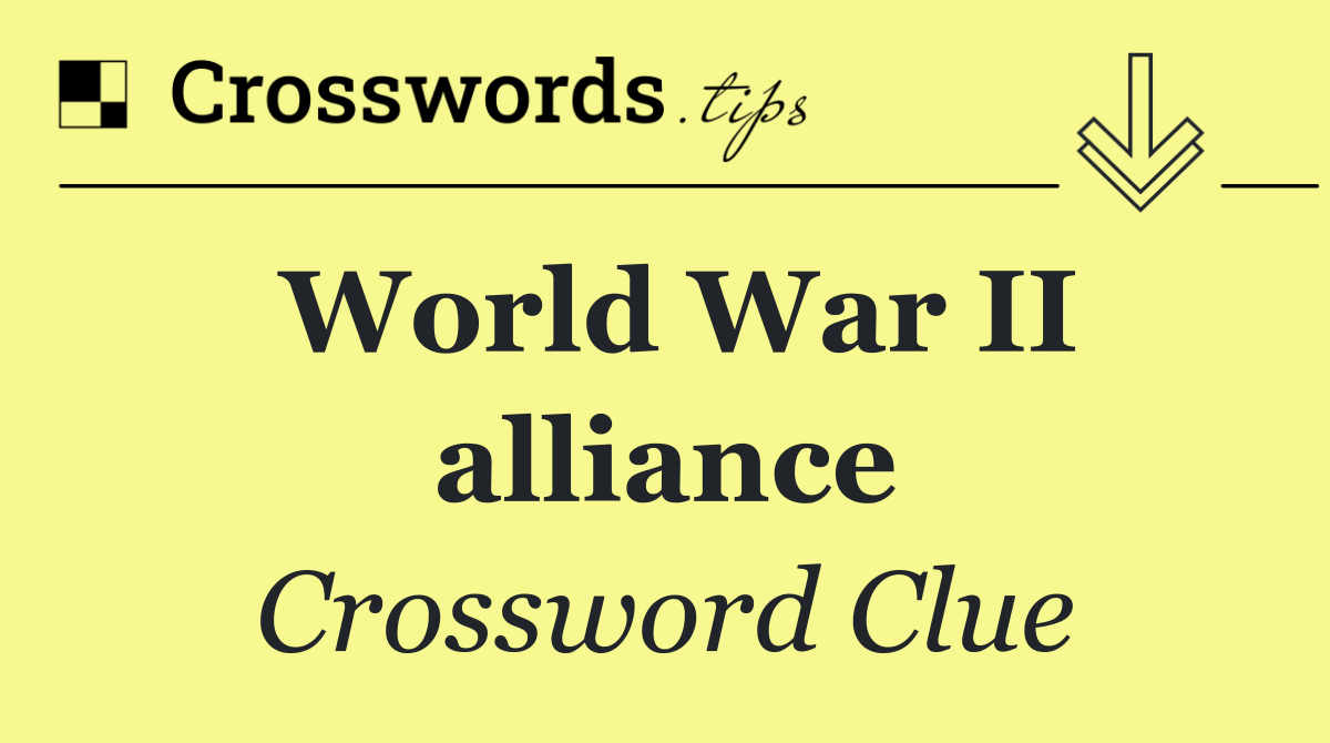 World War II alliance