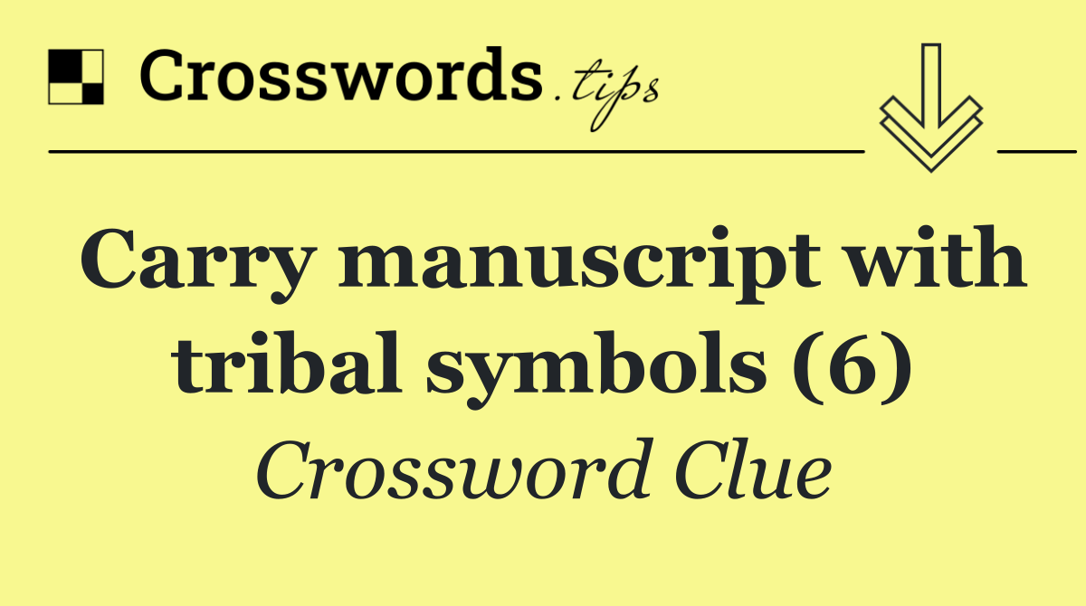 Carry manuscript with tribal symbols (6)