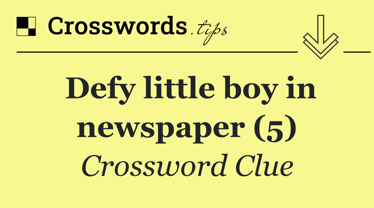 Defy little boy in newspaper (5)