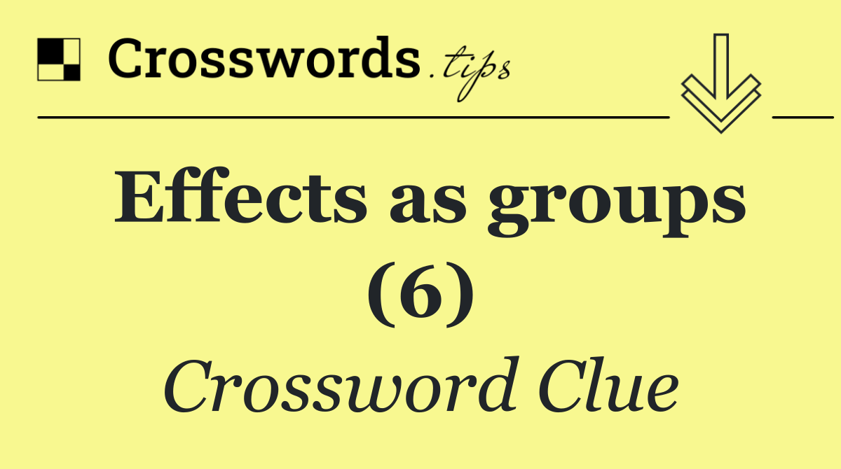 Effects as groups (6)