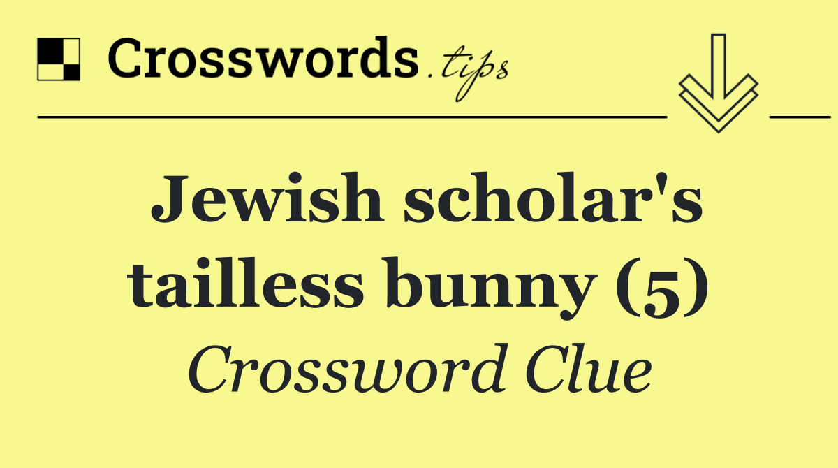 Jewish scholar's tailless bunny (5)