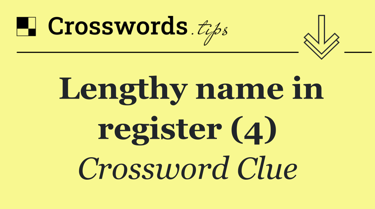 Lengthy name in register (4)