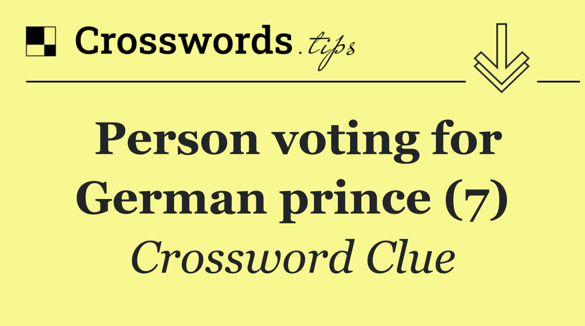Person voting for German prince (7)