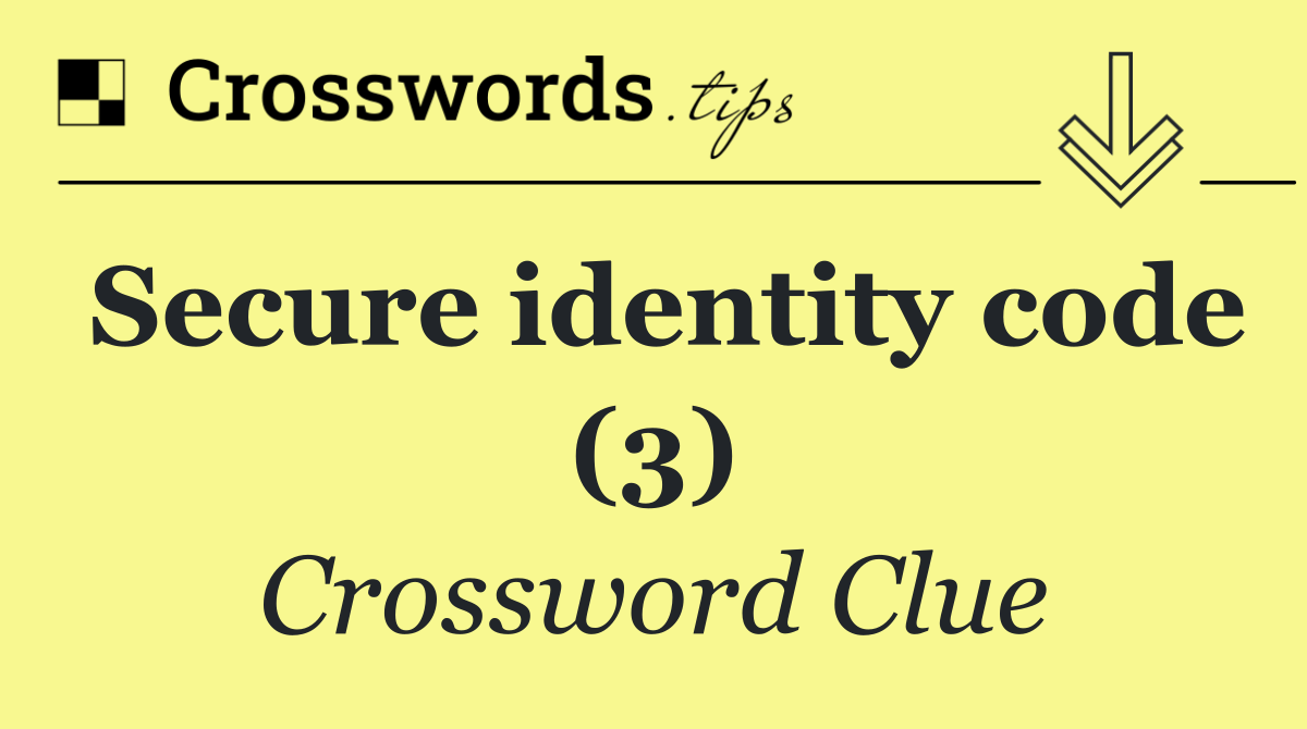 Secure identity code (3)