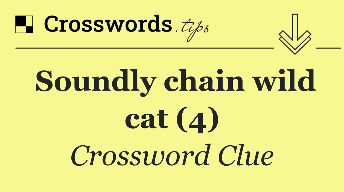 Soundly chain wild cat (4)