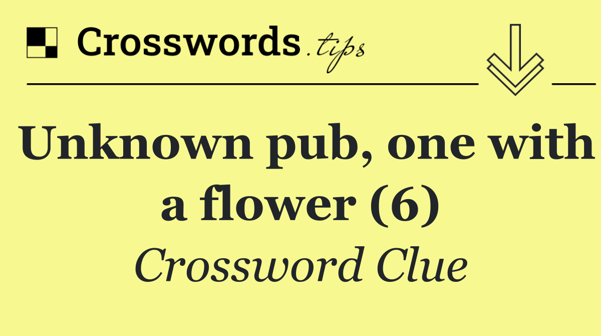 Unknown pub, one with a flower (6)