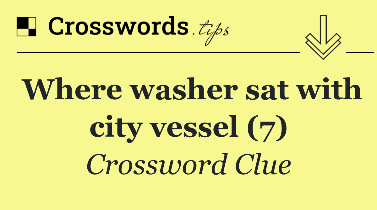 Where washer sat with city vessel (7)