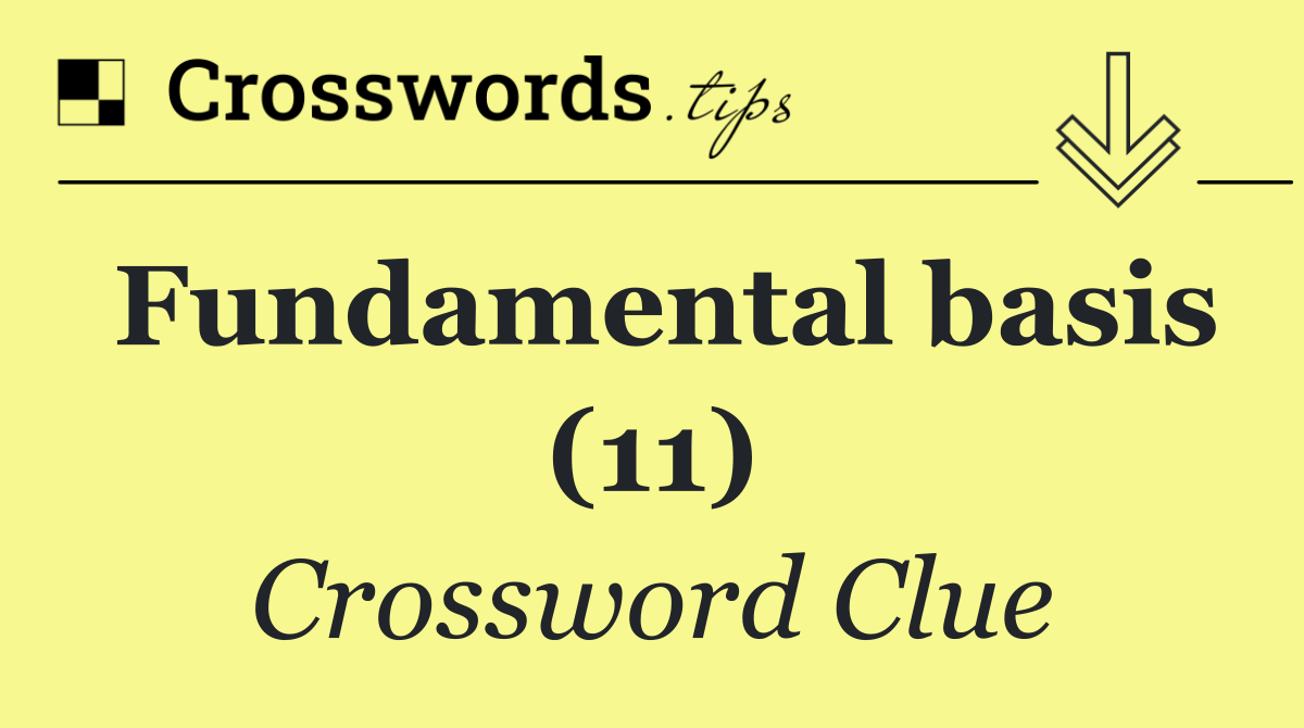 Fundamental basis (11)