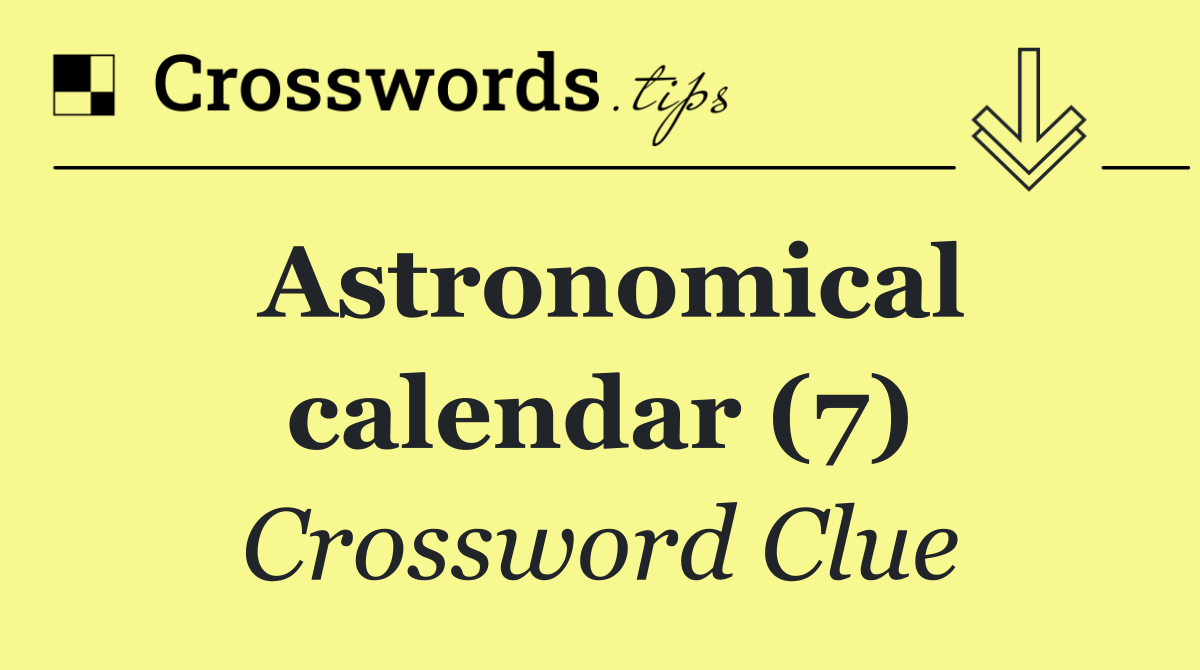 Astronomical calendar (7)