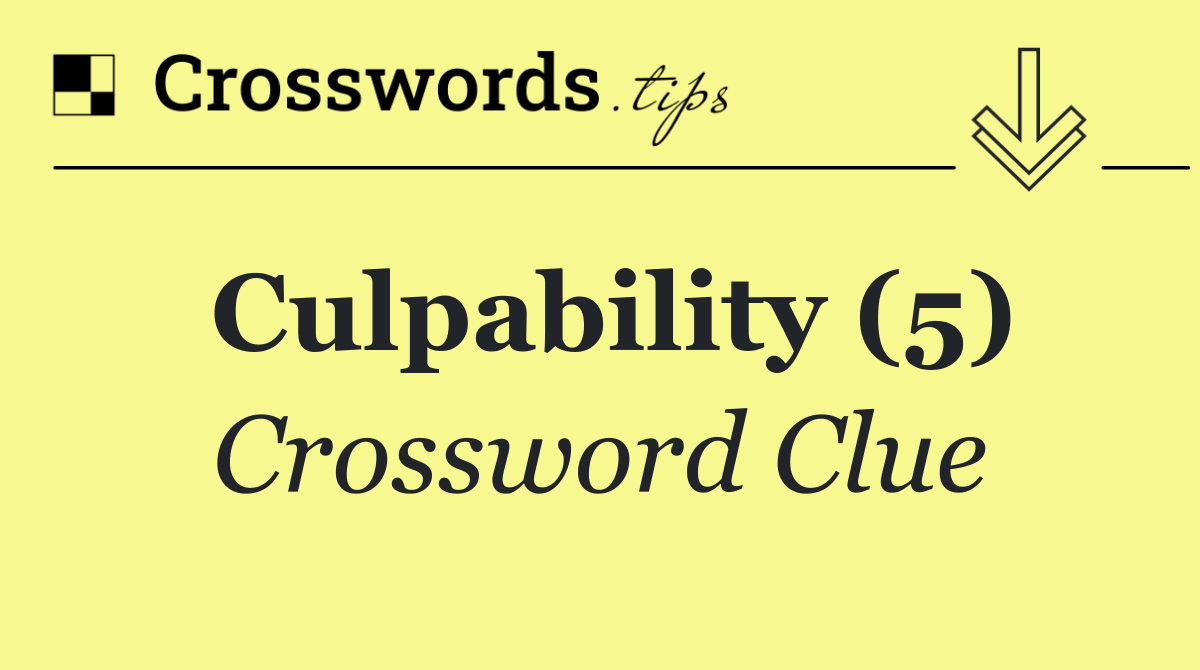 Culpability (5)