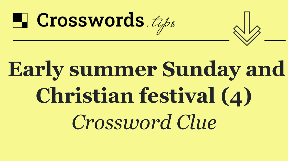 Early summer Sunday and Christian festival (4)