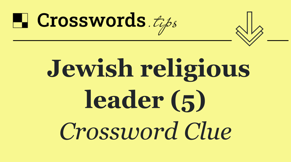 Jewish religious leader (5)