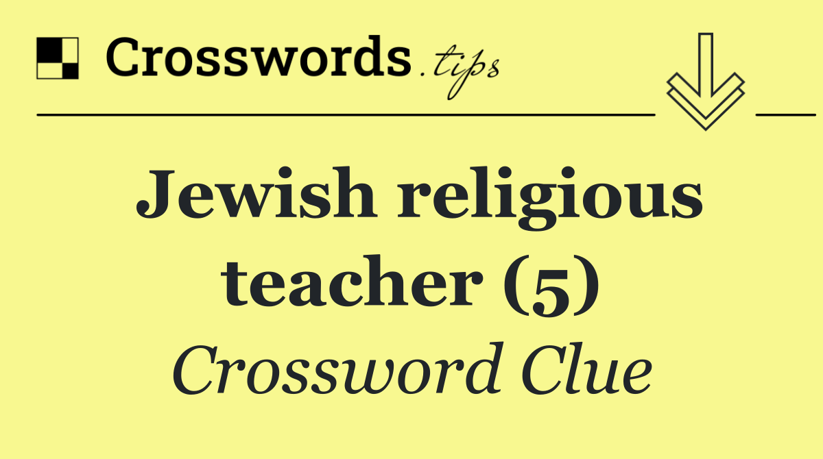 Jewish religious teacher (5)