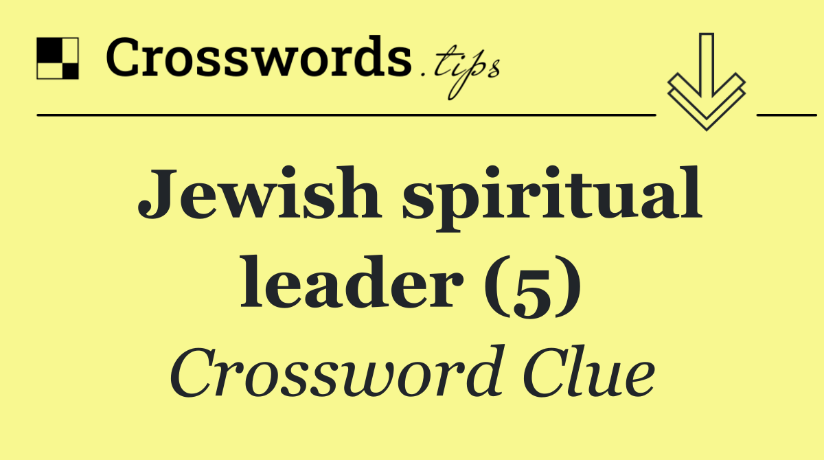 Jewish spiritual leader (5)