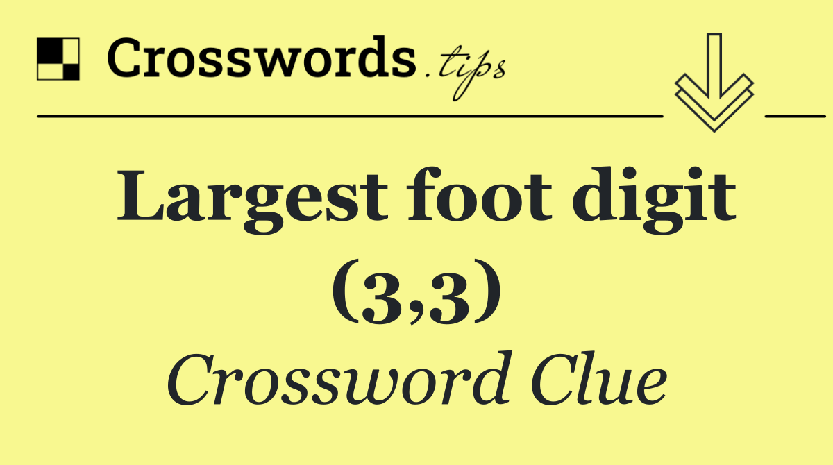 Largest foot digit (3,3)