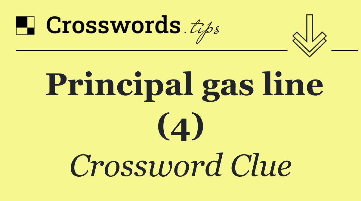 Principal gas line (4)